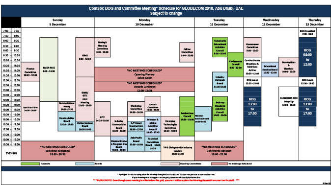 Committee Meeting Grid